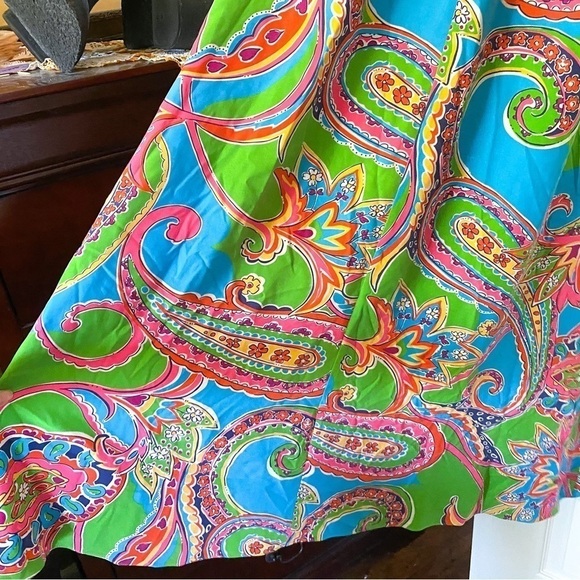 Lilly Pulitzer Dress Chellis Halter Paisley Maxi Summer Jewel Of The Pool 2 GUC - Picture 3 of 7